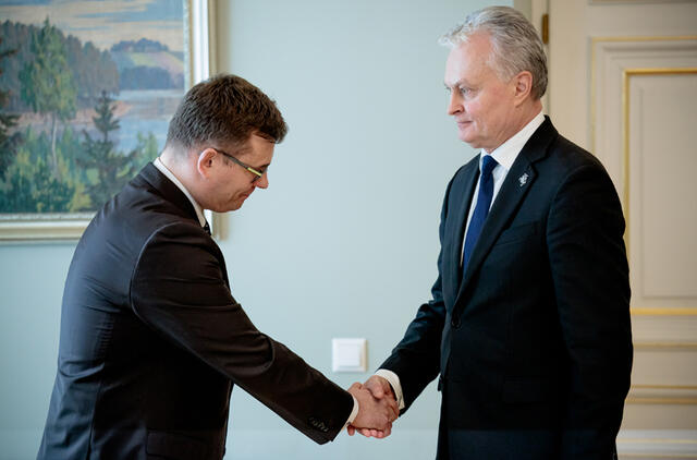 Laurynas Kasčiūnas, Gitanas Nausėda. ELTA / Josvydas Elinskas